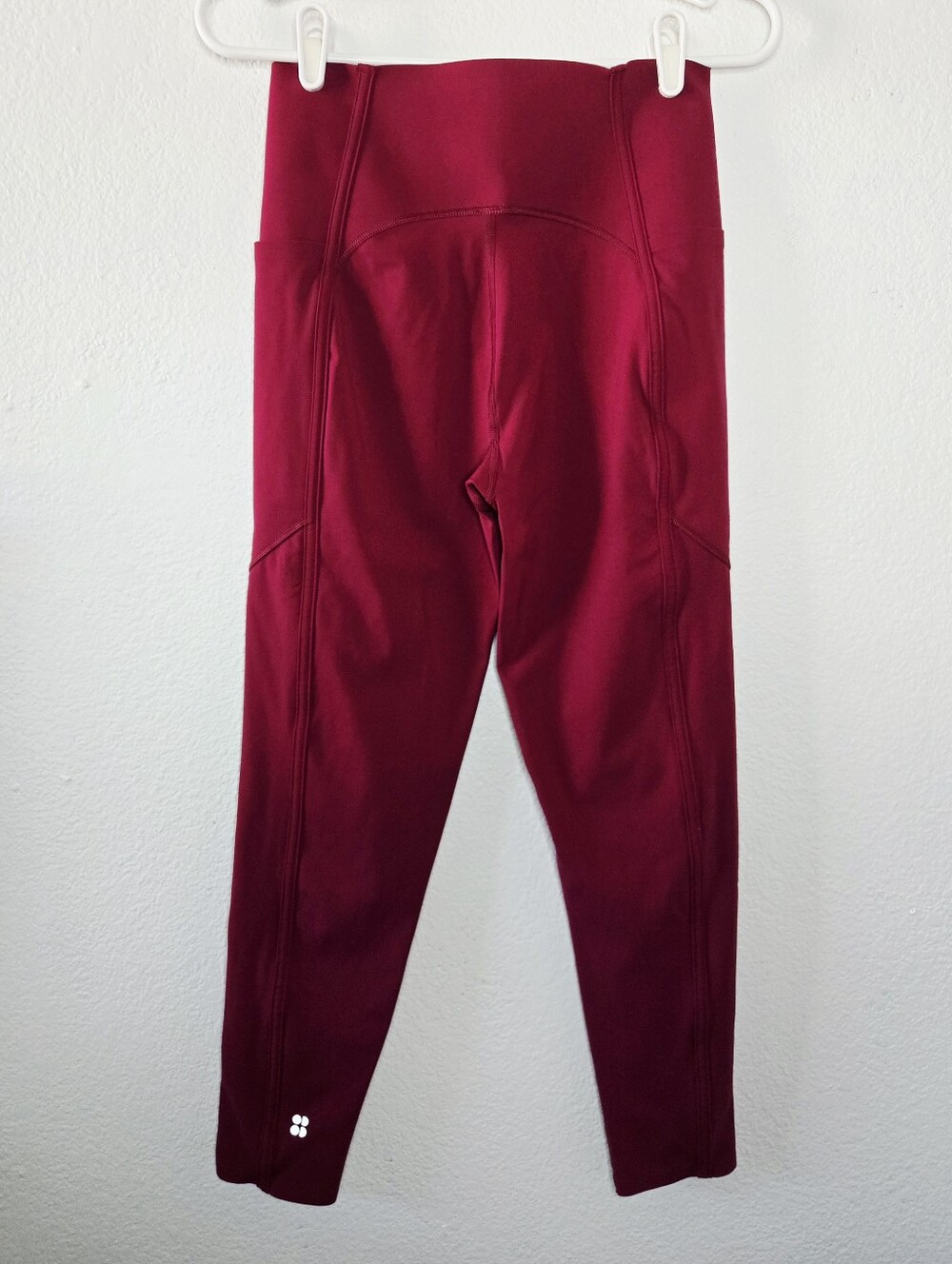 Sweaty Betty Power Sculpting 7/8 Length Burgandy Red sz 8-10